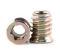 Pack de 20 pièces M6/M8/M10 Écrou hexagonal fileté en alliage de zinc, Écrous d'Insert en alliage de zinc Assortiment (M8*17mm)