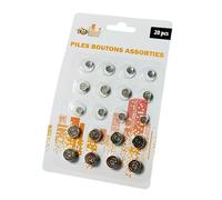 Pack de 20 Piles Boutons Assorties pour Appareils Multiples - 5 Types différents - LR621, LR41, LR626, LR1130, LR44