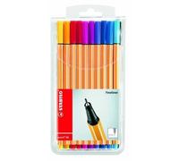 Pack de 20 Stylos-feutres - STABILO - POINT - 0,4 mm - Couleurs Assorties - Mixte