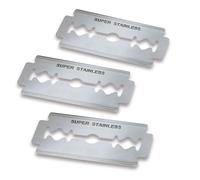 Pack De 200 Lames En Acier Inoxydable Pour Rasoir De Barbier Edm 95947