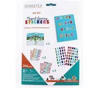 Pack de 206 Stickers Repositionnables Chiffres et Lettres Magical Learning - 17x22cm - Sodertex - L624924 Multicolore