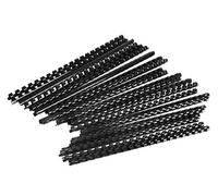 Fellowes Peigne de reliure plastique 10 mm 21 anneaux A4 Noir – 25 unités