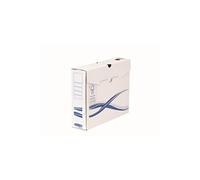 Bankers Box by Fellowes – Boîtes d'archives Basic A4 8 cm Lot de 25 Bleu/Blanc