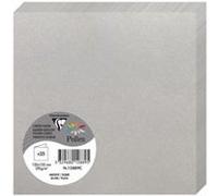 Pack de 25 cartes pliées Pollen 135 x 135 mm Argent Argent G