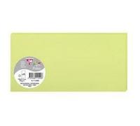Clairefontaine 11540C - Paquet de 25 Cartes Simples - Format DL 10,6x21,3cm - 210g/m² - Coloris Vert Bourgeon - Cartons d'Invitation Evènements et Correspondance - Gamme Pollen - Papier Premium Lisse