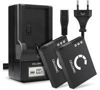 pack de 2x Batteries EN-EL12 1000mAh avec station de charge et prise secteur compatible avec Nikon CoolPix A900 W300 S9900 S9700 S9500 S9300 S9100 S8200 S6300 AW130 AW100s Chargeur LCD MH-65