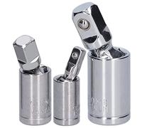 Pack de 3 Adaptateurs de Douille à Joint Universel 1/2" 3/8" 1/4" Jeu de Clés à Douille à Cliquet Conversion de Pilote