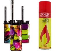 Pack de 3 Allume Gaz Macaron + Recharge de Gaz