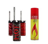 Pack de 3 Allume Gaz Piment + Recharge de Gaz