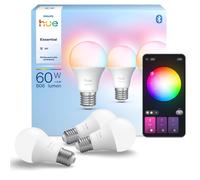 Pack de 3 ampoules connectées Philips Hue Essential E27 806 lm 8 W Blanc et couleur