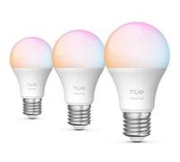 Pack de 3 Ampoules connectées Philips Hue Essential E27 ambiance Blanc et couleur Blanc H