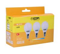 Pack de 3 ampoules LED EDM 98200 G 35 W 5 W 50 W E14 400 lm Ø 4,5 x 8 cm [320