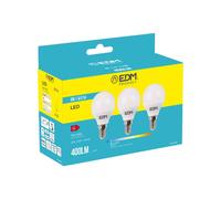 Pack de 3 ampoules LED EDM 98202 G 35 W 5 W 50 W E14 400 lm Ø 4,5 x 8 cm [640