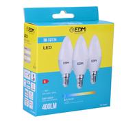 Pack de 3 ampoules LED EDM 98205 G 35 W 5 W 50 W E14 400 lm Ø 3,6 x 10 cm [64