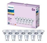 Pack de 3 ampoules LED - PHILIPS - GU10 - 50W - Blanc chaud