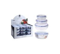 Pack De 3 Boîtes À Lunch Hermétiques En Plastique 1400ml, 800ml, 400ml Excellent Houseware