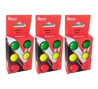 Pack De 3 Boîtes Cochonnets Fluo - 18 Buts Fluorescents (3 x 6) - Couleurs Vert Et Jaune - Accessoires De Pétanque Visibles Et Ludiques