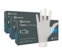 Pack de 3 Boites de 100 GANTS VINYLE NON POUDRE Transparent Taille XL MERCATOR MP3BGVNPXL