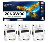 Pack de 3 Boites pour Toner usagé Compatible pour Lexmark 20N0W00 Bac récupérateur Qualitoner 15 000 Pages