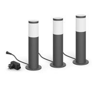 Pack de 3 bornes extérieures PHILIPS Garden Link - Basse tension - 24W, IP44, 2700K - Anthracite
