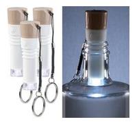 Pack de 3 bouchons lumineux rechargeables - Lumière blanche