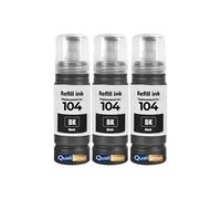 Pack de 3 Bouteilles d'encre Générique Noir E104B C13T00P140 104 3 x 70 ml 13500 pages compatible pour Epson EcoTank