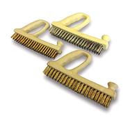 Pack de 3 brosses rabot | Lot de 3 packs | 1 brosse acier souple laitonné | 1 brosse acier trempé | 1 brosse inox | Décapage brossage nettoyage grandes surfaces | Kibros 3LOTRABx3