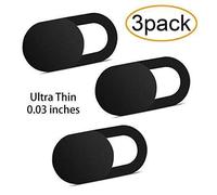 [Pack de 3] Cache Webcam, ivoler Webcam Cover Autocollant Coulissant Couverture de Caméra Frontale Ultrafin pour iPhone, iPad,