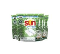SUN - Lot 3 x 28 Capsules Lave-Vaisselle Optimum Pure 0% Tout-En-1 au Bicarbonate de Soude Efficace en 1 Seul Lavage (84 capsules)