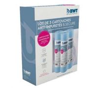 Pack de 3 cartouches - BWT - B.SECURE - Compatible avec tous les filtres 10""