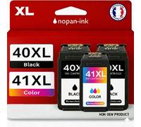 Pack de 3 Cartouches compatible pour Canon PG40 CL41 Noir & Couleur Nopan-ink