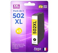 Pack de 3 Cartouches Compatible pour Epson 502XL Jaune
