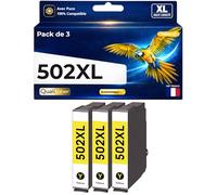 Pack de 3 Cartouches Compatible pour Epson 502XL Jaune