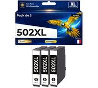 Pack de 3 Cartouches compatible pour Epson 502XL Noir