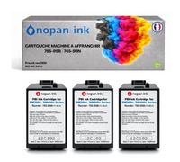 Pack de 3 Cartouches compatible pour Pitney Bowes 765-9BN Bleu Postal NOPAN-INK 45 ml
