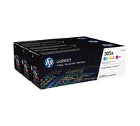 Hp 305a - pack de 3 - jaune, cyan, magenta - original - laserjet - car
