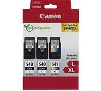 Pack de 3 Cartouches d'encre Canon Pixma PG540L et CL541XL Noir Jaune Cyan et Magenta
