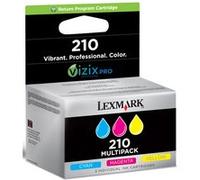 Pack de 3 cartouches d'encre Lexmark 210 Multipack (14L0268B) - Couleur Couleur G