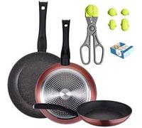 Pack de 3 casseroles 20 x 24 et 28 cm - ustensile multi-caractéristiques le croquetera avec 4 moules avec 20 plateaux de conservation