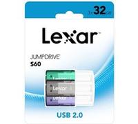 Pack de 3 Clés USB 2.0 Lexar Jumpdrive S60 32 Go Noir