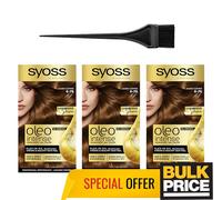 Pack de 3 coloration de cheveux Syoss Oleo Intense 6-76 cuivre chaud sans amm...
