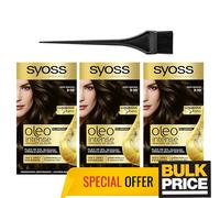 Pack de 3 coloriations de cheveux Syoss Oleo Intense 3-10 marron foncé sans a...