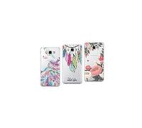 Pack de 3 Coques souples et résistantes anti choc avec impression gravée durable pour Samsung J3 2016 (J310)