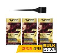 Pack de 3 couleurs de cheveux impressionnantes Syoss Oleo Intense 5-92 rouge ...
