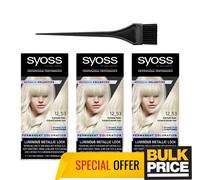 Pack de 3 couleurs de cheveux Syoss 12-53 Platinum Pearl Blond Professional S...