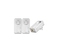STRONG - Powerline 600 Kit - Trio Prises CPL - Kit CPL - 600 Mbps - Compatible Toute Box/Routeur - 1 Port Ethernet + Prise Filtrée - Installation Rapide - Accès Internet Haut Débit Partout - Blanc