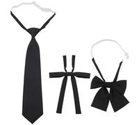 Pack De 3 Cravates Pour Femmes, Cravates Uniformes, Nœuds Papillons, Cravates Réglables, Cravates Simples À La Mode