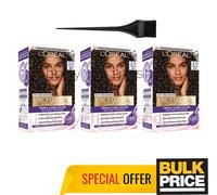 Pack de 3 crèmes anti-laiton marron foncé ultra cendres L'Oréal Excellence 3.11