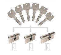 Pack de 3 cylindres Bricard Astral s'entrouvrant: 2x 30+30, & 1x 30+40 avec 6 clés.