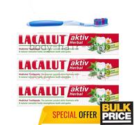 Lacalut Aktiv Herbal Dentifrice Premium Oral Care Bleeding Gums Bulk 12-Pack
